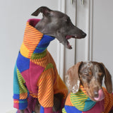 Autumn Harlequin Plaid Tartan Fleece