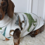 Dino White Fleece