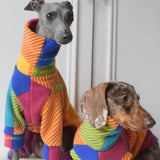 Autumn Harlequin Plaid Tartan Fleece